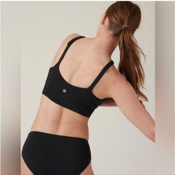 Athleta Crossed Bikini Top, Size Medium, Black, NWT - Picture 2 of 9
